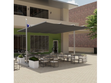 Maistra: cenador / pérgola retráctil, basculante y regulable en altura