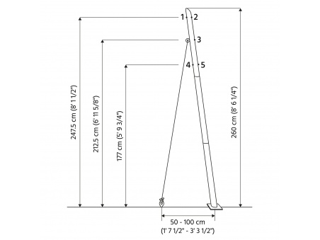 EZ Mast Inox - El Mástil Inox 304 Para Velas de Sombreo