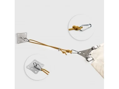 Kit Fijación Pared Cuerda Náutica - Kit anclaje con cuerda náutica