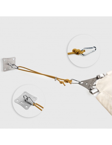 Anclaje A Pared SimplE Con Cuerda Náutica Para Toldos De Vela