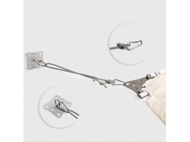 Kit Fijación Pared Cuerda Náutica - Kit anclaje con cuerda náutica