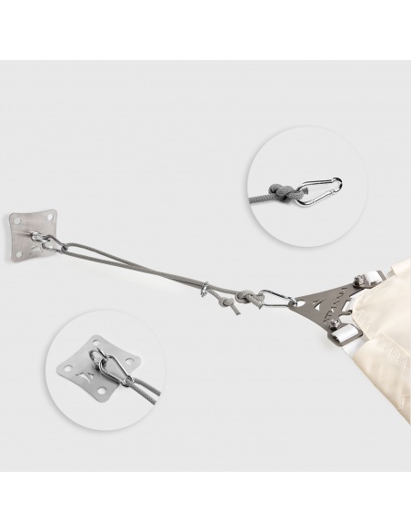 Anclaje A Pared SimplE Con Cuerda Náutica Para Toldos De Vela