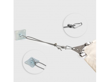 Anclaje A Pared SimplE Con Cuerda Náutica Para Toldos De Vela