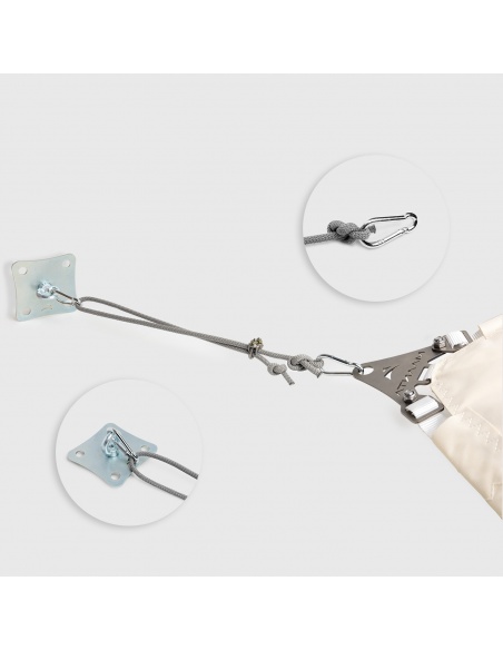 Anclaje A Pared SimplE Con Cuerda Náutica Para Toldos De Vela