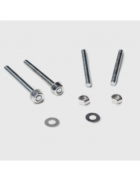 Juego de 4 varillas roscadas de acero galvanizado M12 longitud 13 cm