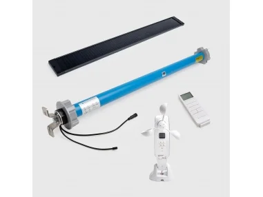 Kit Motor + Mando a Distancia + Panel Solar + Anemómetro - Kit de motorización para toldos