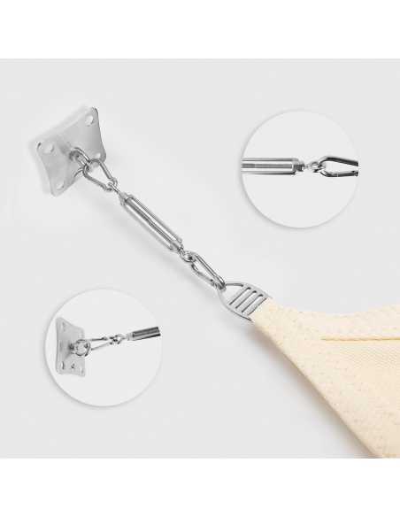 Kit de anclaje a pared EZ Wall Fix con Placa y Tensor Para Toldos De Vela