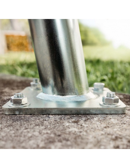 Juego de 4 varillas roscadas de acero galvanizado M12 longitud 13 cm