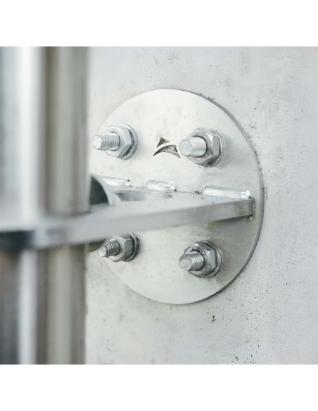 Juego de 4 varillas roscadas de acero galvanizado M12 longitud 13 cm