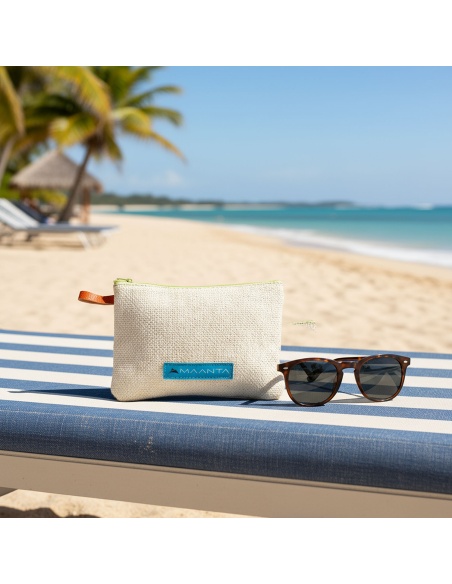 Bolso de mano de reciclaje: fabricado con tejido de toldos vela reciclados