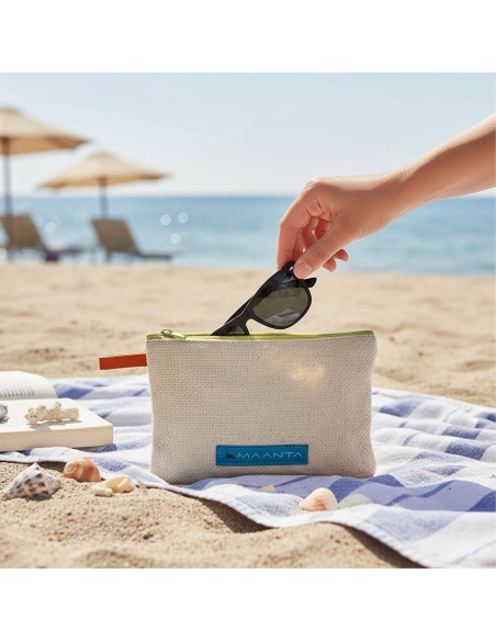 Bolso de mano de reciclaje: fabricado con tejido de toldos vela reciclados