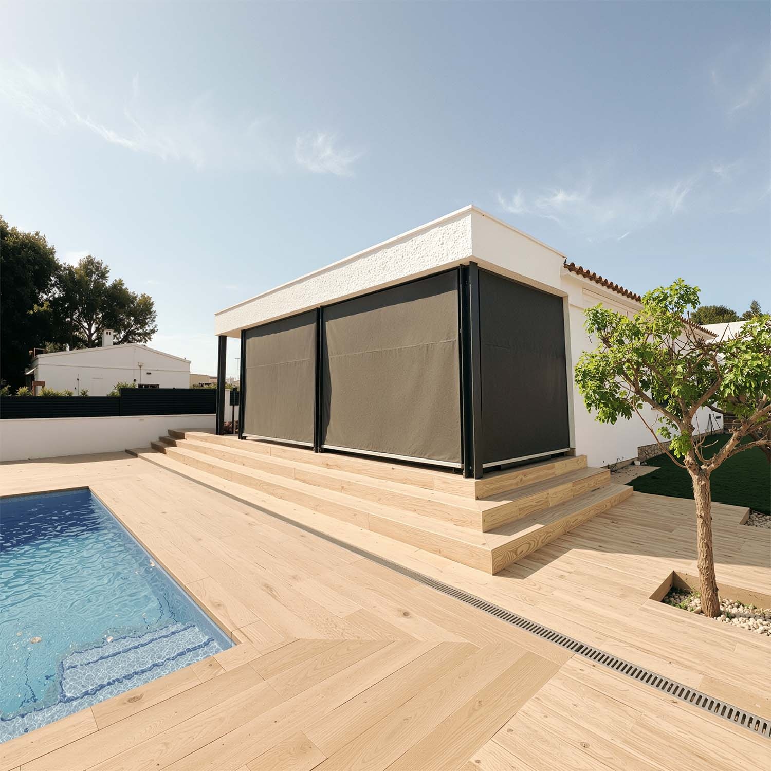 Reef Roll - Toldo vertical para balcones con CABLE medidas estandar