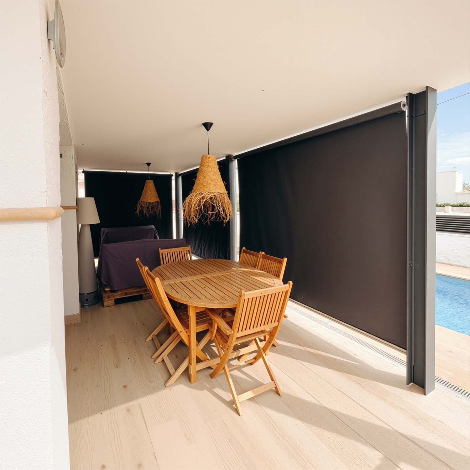 Reef Roll - Toldo vertical para balcones con CABLE medidas estandar 2