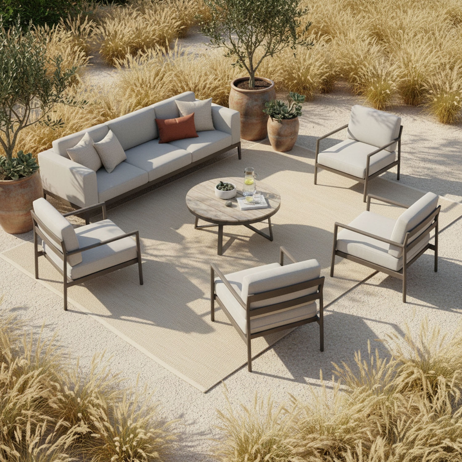 Tramelia: Alfombra de exterior tejida a mano