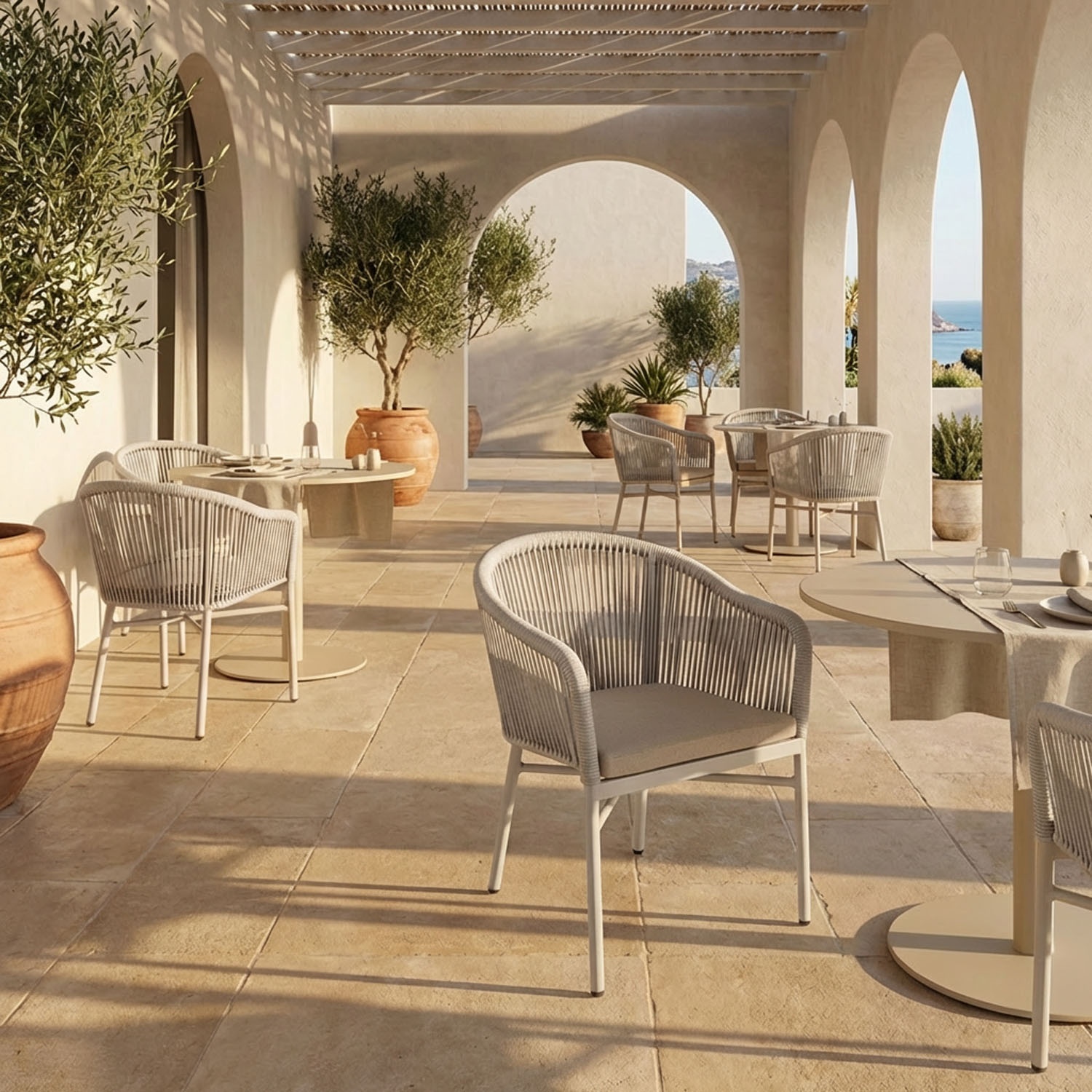 Liara: Silla de Exterior en Cuerda Olefin Anti-UV