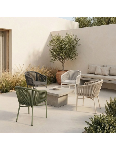 Liara: Silla de Exterior en Cuerda Olefin Anti-UV