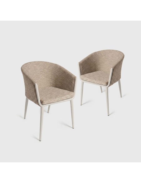 Mitara: Sillón de Comedor Outdoor en Tejido Tintado en Masa