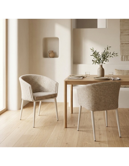 Mitara: Sillón de Comedor Outdoor en Tejido Tintado en Masa