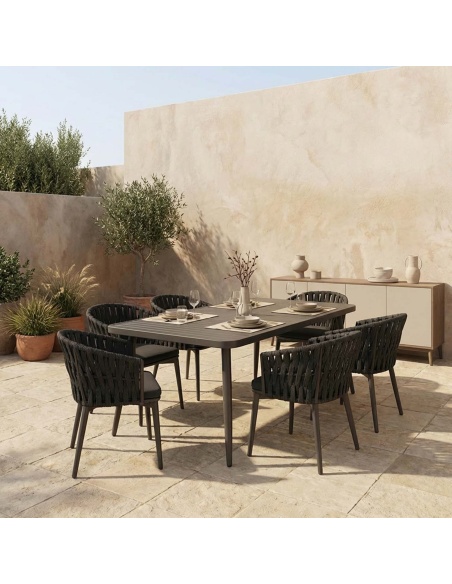 Conviva: Mesa de Comedor para Jardín en Aluminio