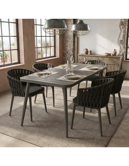 Conviva: Mesa de Comedor para Jardín en Aluminio