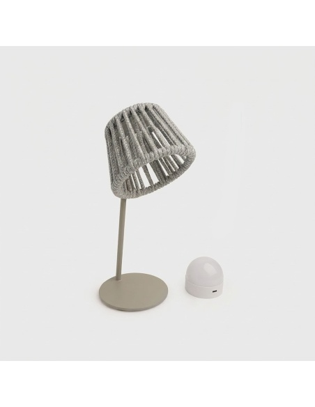 Mini Ropelle: Lámpara de mesa recargable en cuerda Olefin