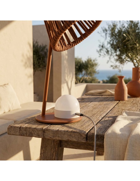Mini Ropelle: Lámpara de mesa recargable en cuerda Olefin