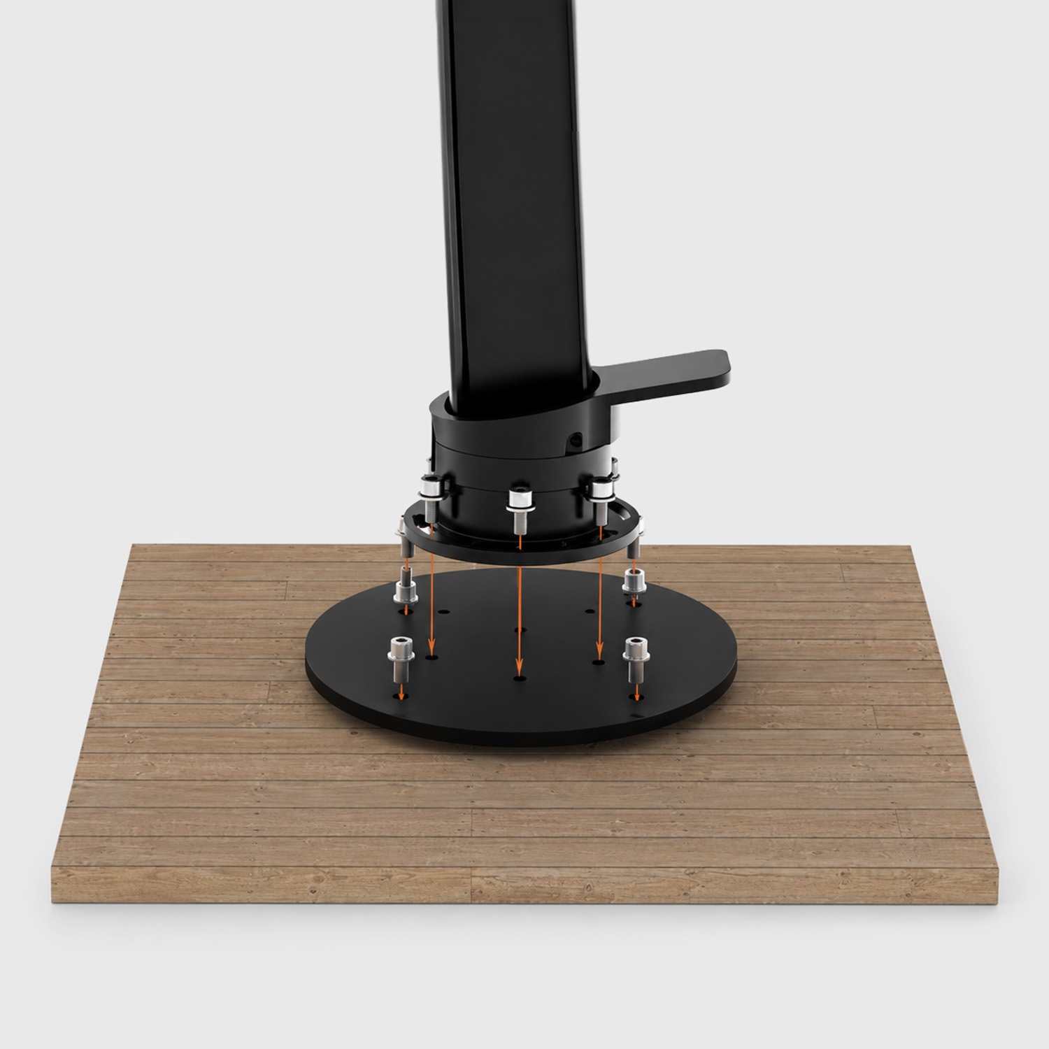 Placa de anclaje para suelo de madera - Compatible con Auriga, familia Cygnus e Hydrus