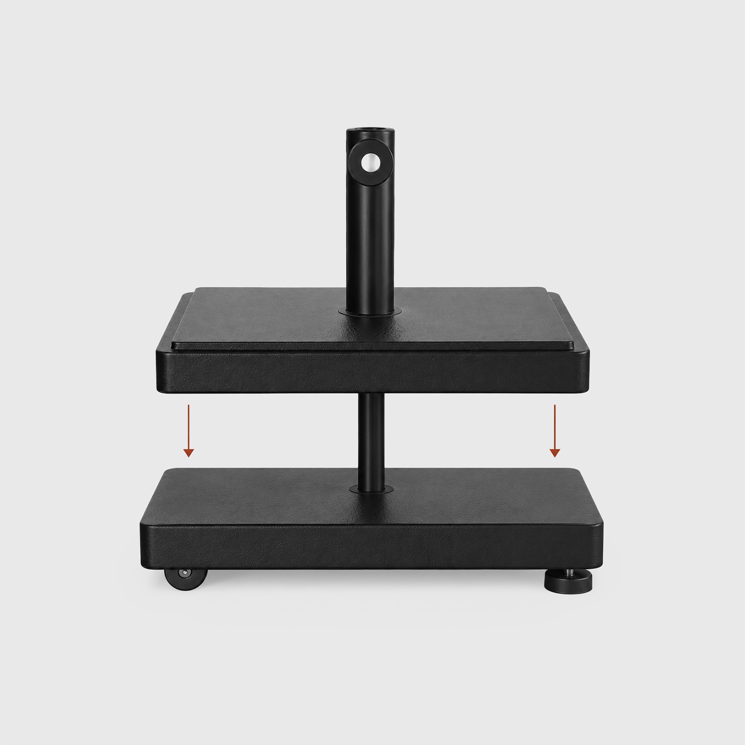 Peso adicional cuadrado 9 kg - Base de parasol cuadrada cemento