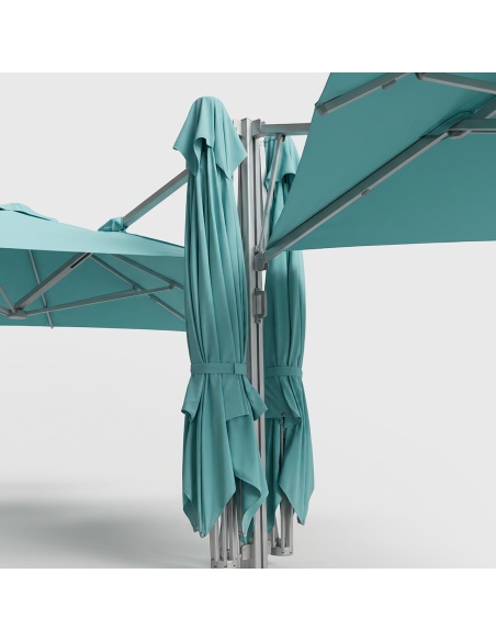 Cygnus Qadro: Parasol Cantilever con Cuatro Telas 6×6 m