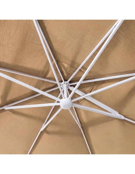 Auriga: Sombrilla Excéntrica Inclinable con LED Solares Integrados