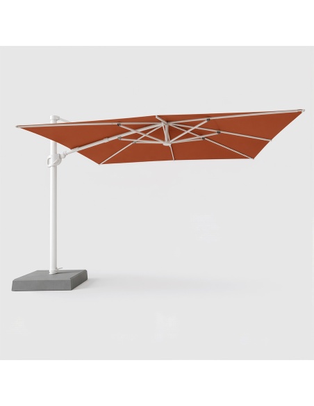 Auriga: Sombrilla Excéntrica Inclinable con LED Solares Integrados