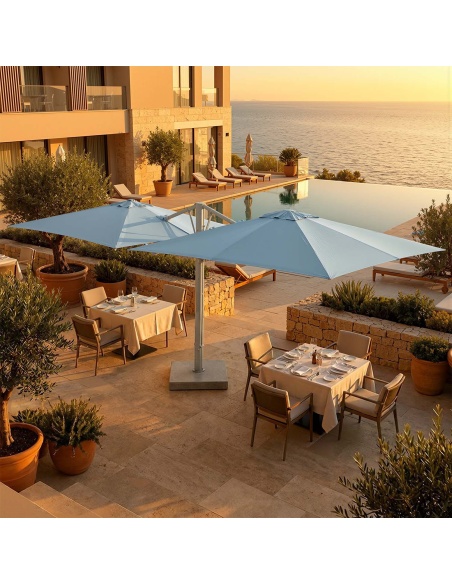 Cygnus Duo: Parasol Doble de Brazo Lateral