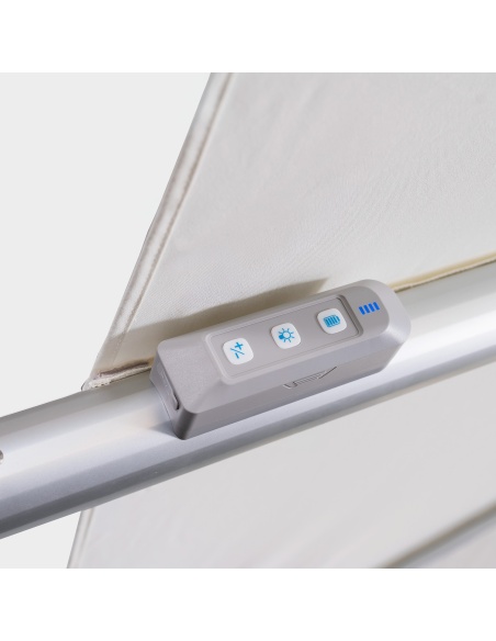 Auriga: Sombrilla Excéntrica Inclinable con LED Solares Integrados