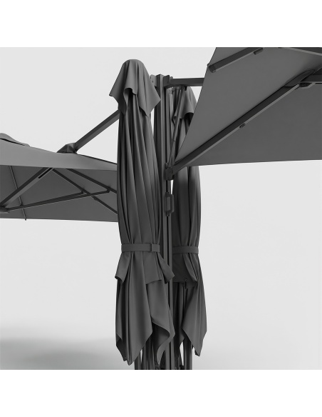 Cygnus Qadro: Parasol Cantilever con Cuatro Telas 6×6 m