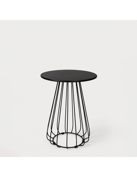 Plaka: Mesa Bistró de Exterior de Diseño en Varilla de Hierro