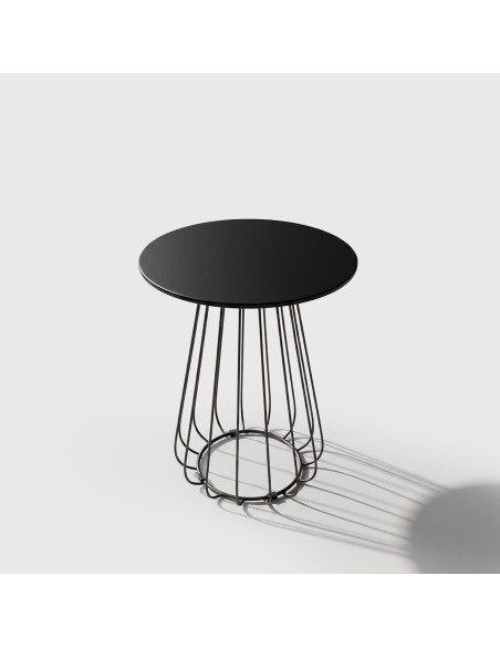 Plaka: Mesa Bistró de Exterior de Diseño en Varilla de Hierro