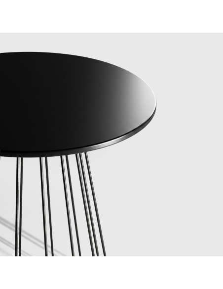 Plaka: Mesa Bistró de Exterior de Diseño en Varilla de Hierro
