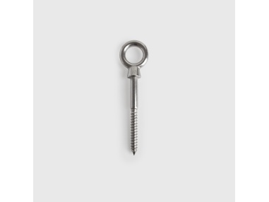 Cáncamo de rosca para madera en acero inox para velas de sombra