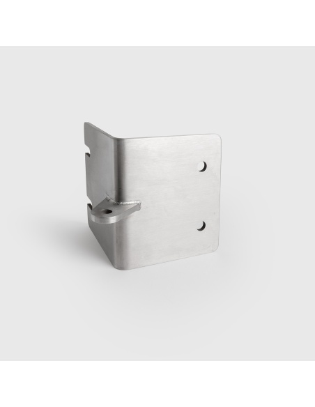 Landa: soporte de esquina exterior en acero inox para velas de sombra