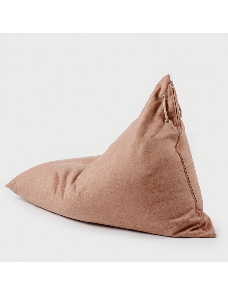Thera Maxi: puff XL de exterior en bouclé, resistente a lluvia y UV