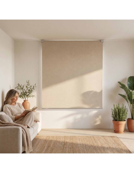 Estor Enrollable Opaco para Interiores, Recta Blend Blackout