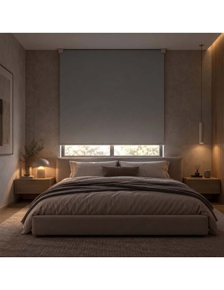 Estor Enrollable Opaco para Interiores, Recta Blend Blackout