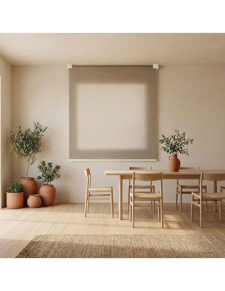 Estor Translúcido con Algodón para Interiores, Recta Earth