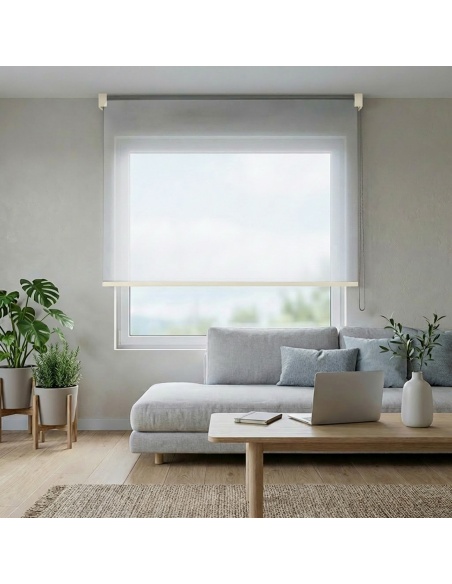 Estor Enrollable Transparente para Interiores, Recta Brush