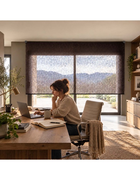 Estor Enrollable para Interiores con Trama de Rombos, Recta Diamond