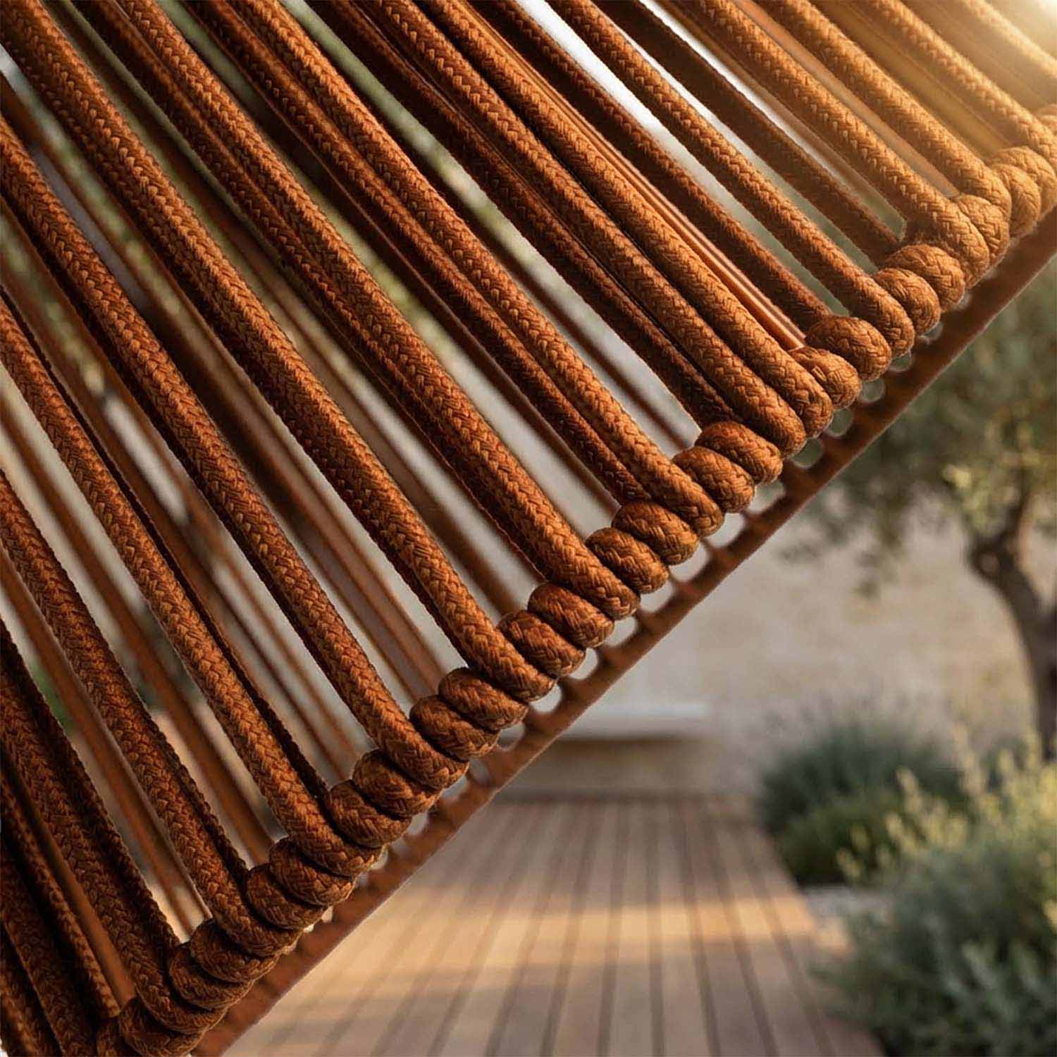 Cuerda de polipropileno olefin: luz y sombra se entrelazan